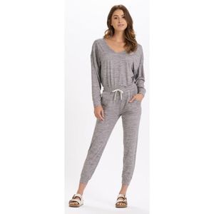 Vuori Lux Long-Sleeve Gray Romper